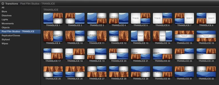 final cut pro transitions vegas