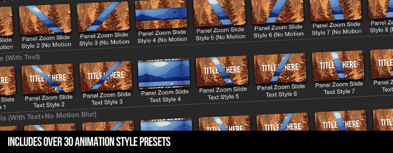 Professional - Parallax Panel Transition - for Final Cut Pro X