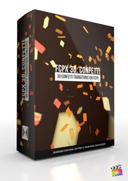 Final Cut Pro X Plugin FCPX 3D Confetti from Pixel Film Studios