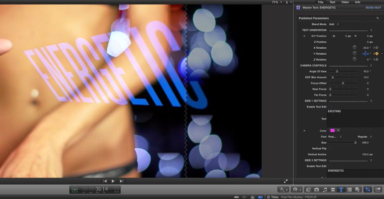 Professional - Flipping Text Effect Titles for Final Cut Pro X