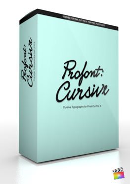 Final Cut Pro X Plugin ProFont Cursive from Pixel Film Studios
