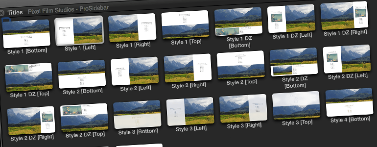 Professional - Sidebar Titles - for Final Cut Pro X