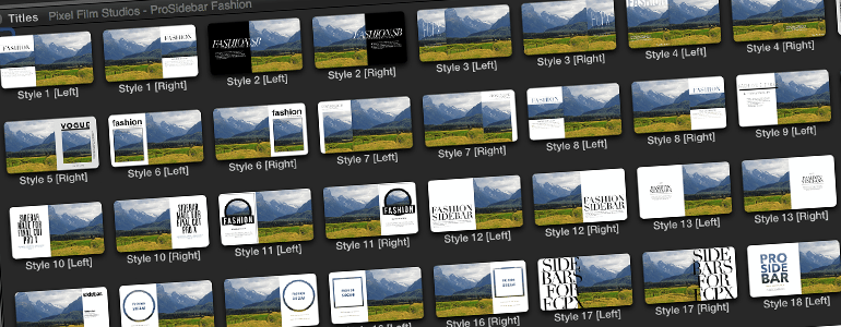 Professional - Sidebar Titles - for Final Cut Pro X