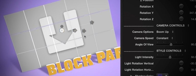 Block Party comes with two environment control types. The Camera Presets environments include a drop-down menu with a variety of unique camera movements and can be edited using on-screen controls. The Start & End Orientation presets allow users to choose where the sceneâ€™s camera starts and ends up at using precise controls. Users can also change the speed and amount of the cameraâ€™s initial burst.