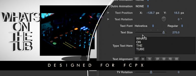 ProFessional Flat-Panel TV Presentation Generators for Final Cut Pro X from Pixel Film Studios