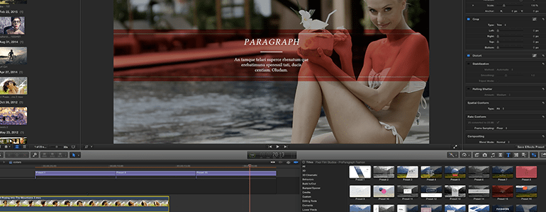 Final Cut Pro X Plugin ProParagraph: Fashion from Pixel Film Studios