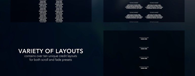 Professional - Modular Closing Credits for Final Cut Pro X