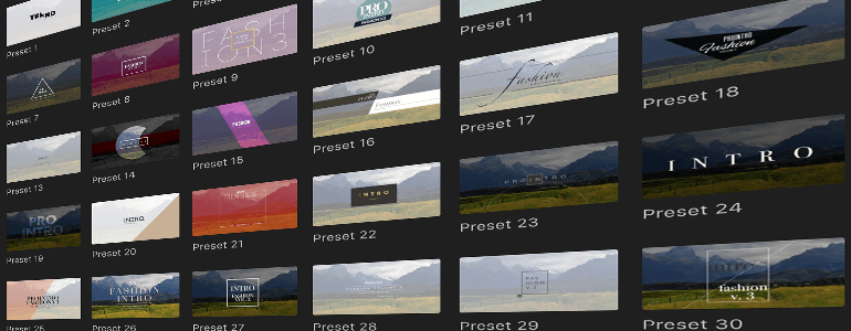 Final Cut Pro X Plugin ProIntro Fashion Volume 3 from Pixel Film Studios
