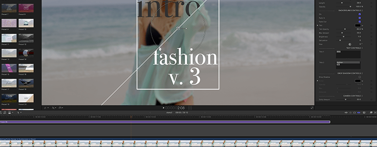 Final Cut Pro X Plugin ProIntro Fashion Volume 3 from Pixel Film Studios