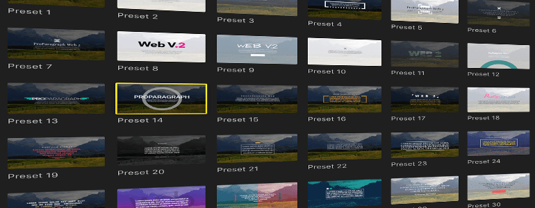 Final Cut Pro X Plugin ProParagraph: Web Volume 2 from Pixel Film Studios