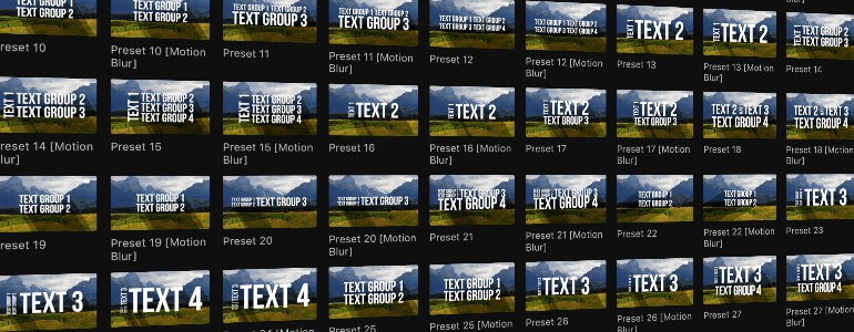 Final Cut Pro X Plugin ProText Layouts Shadows