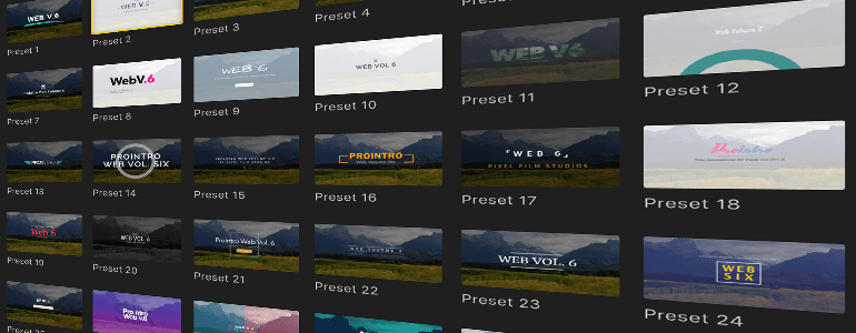 Final Cut Pro X Plugin ProIntro Web Volume 6 from Pixel Film Studios