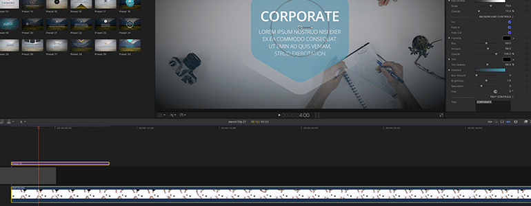 Final Cut Pro X Plugin ProParagraph: Corporate from Pixel Film Studios