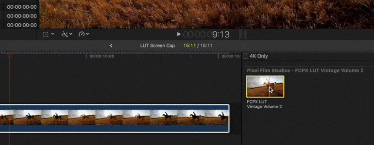 Look Up Table Color Grades for FCPX