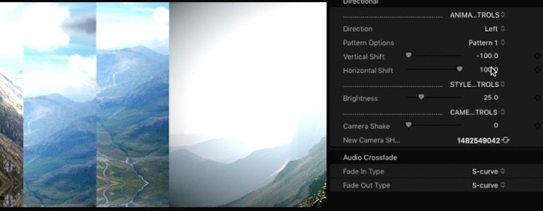 Final Cut Pro X transition TranShift from Pixel Film Studios