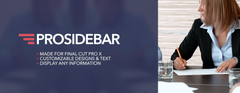 Final Cut Pro X Plugin Prosidebar Corporate from Pixel Film Studios