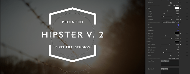 Final Cut Pro X Plugin ProIntro Web Hipster Volume 2 from Pixel Film Studios