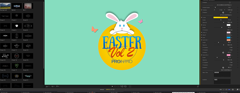 Final Cut Pro X Plugin ProIntro Easter Volume 2 from Pixel Film Studios