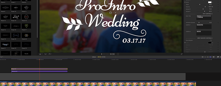 Final Cut Pro X Plugin ProIntro Web Wedding Volume 5 from Pixel Film Studios