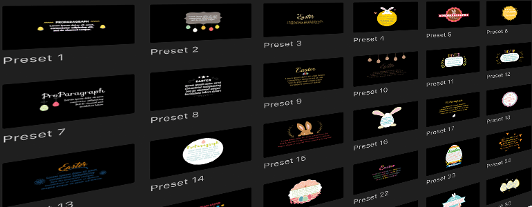 Final Cut Pro X Plugin ProParagraph: Easter from Pixel Film Studios