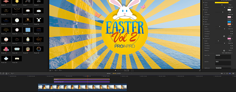 Final Cut Pro X Plugin ProParagraph: Easter from Pixel Film Studios