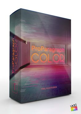 Final Cut Pro X Plugin ProParagraph Color from Pixel Film Studios