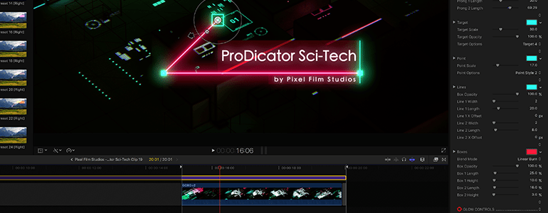 Trackable 3D Line Indicators for FCPX