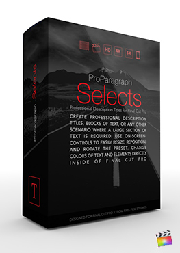 Final Cut Pro Plugin - ProParagraph Selects