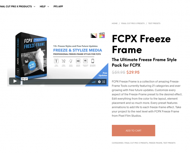 FCPX Freeze Frame Store