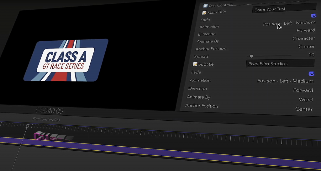 An example of the animation controls for the FCPX Callouts Mega Pack