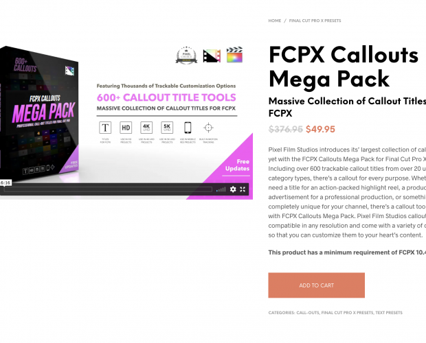 FCPX Callouts Mega Pack - Pixel Film Studios - Cover Image
