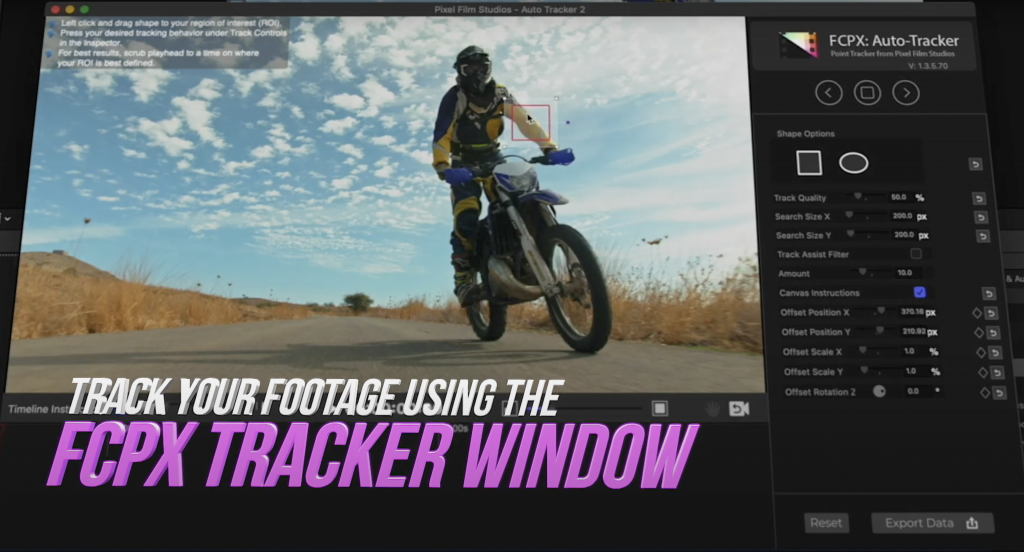 Use the FCPX Tracker to track your callout to your footage