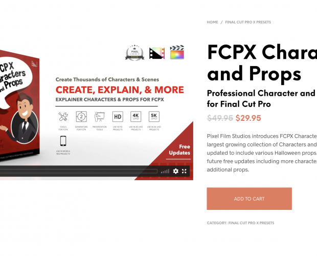 Cover Image for FCPX Characters and Props from Pixel Film Studios