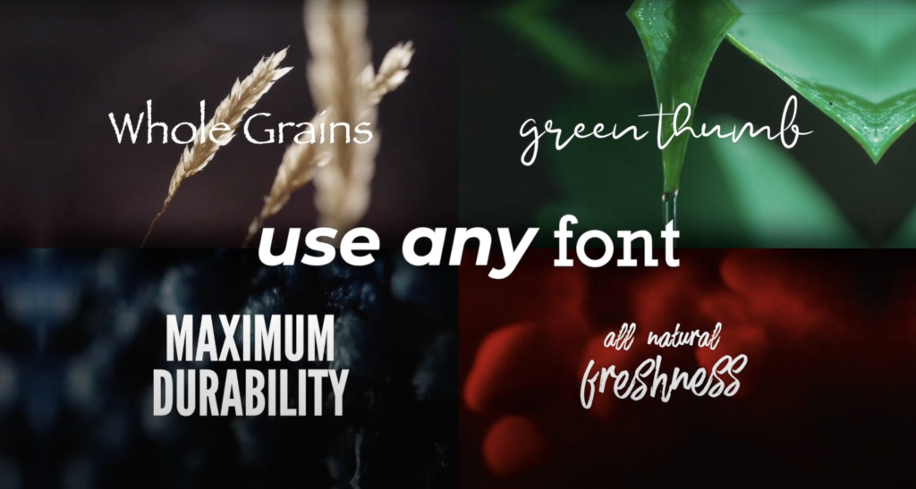 FCPX Text Animator can be used with any font.