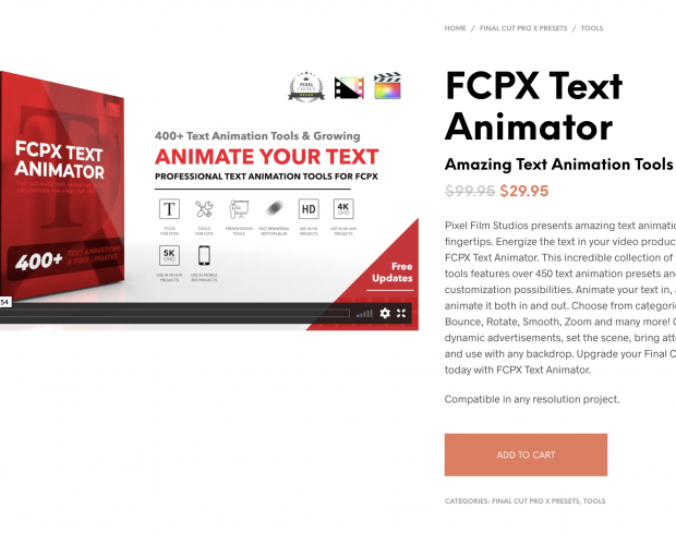 Cover image for FCPX Text Animator from Pixel Film Studios
