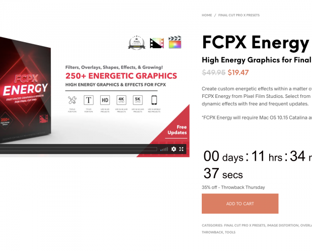 Cover image for FCPX Energy from Pixel Film Studios