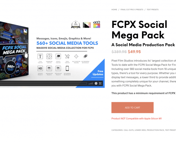 Cover image for FCPX Social Mega Pack from Pixel Film Studios