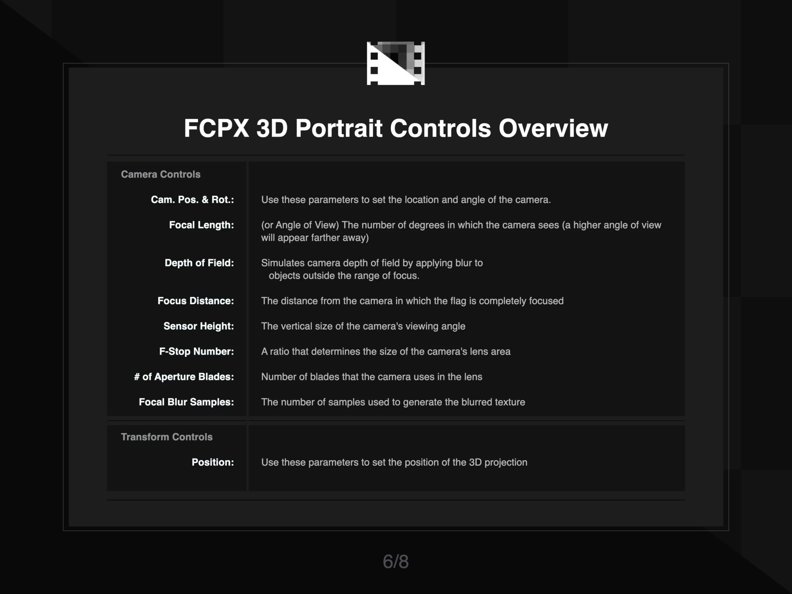 FCPX 3D Portrait Instruction 6 of 8