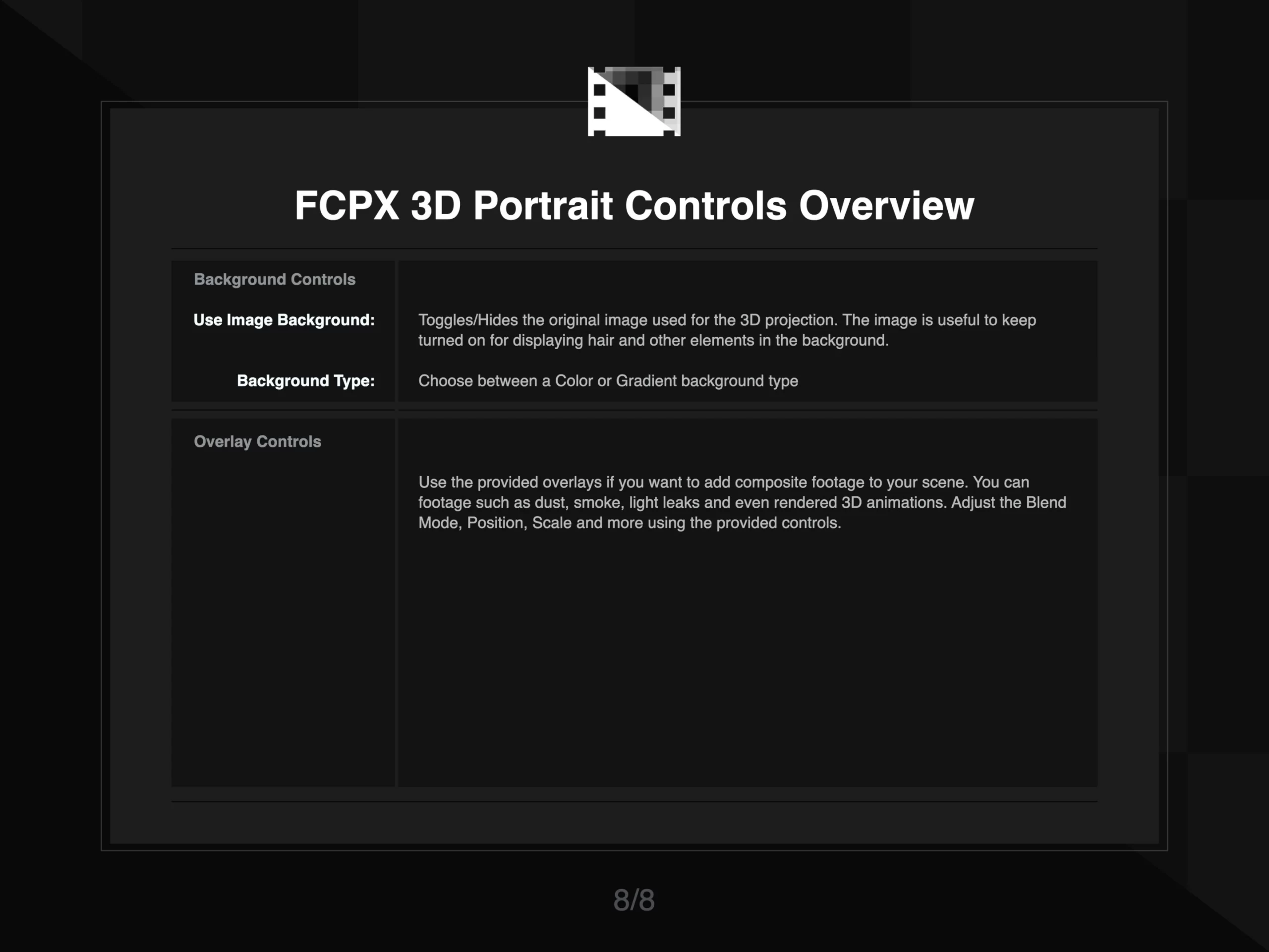 FCPX 3D Portrait Instruction 8 of 8