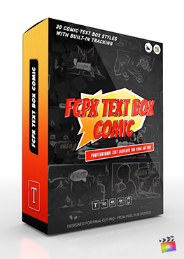FCPX Text Box Comic - Professional set of comic stylized text boxes for Final Cut Pro